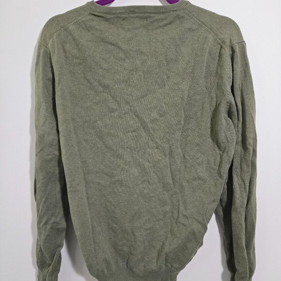 Men v neck sweater color green size M - Picture 2 of 3
